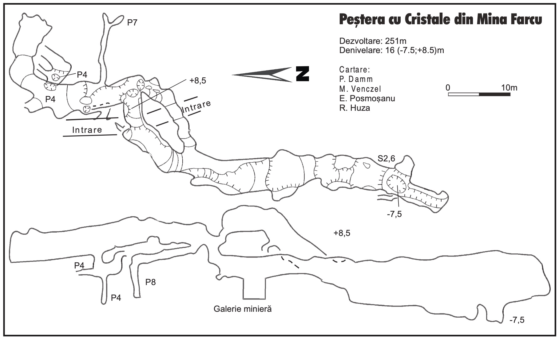 Harta - Pestera cu Cristale din Mina Farcu - Speomond Nr.07-08